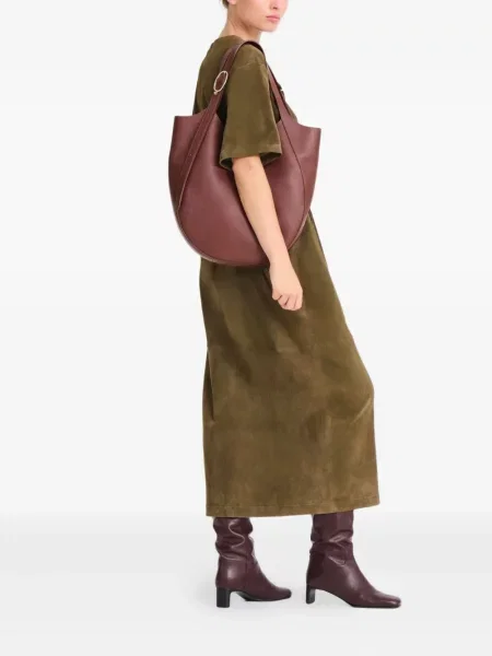 Geanta de piele Longchamp din piele maro