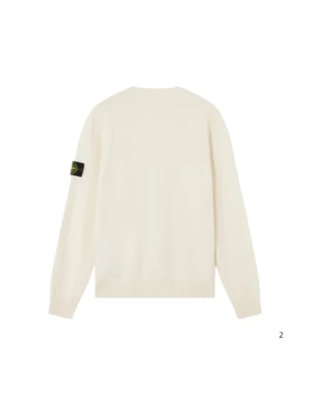 Sweter Stone Island wełniany z kamieniami beżowy