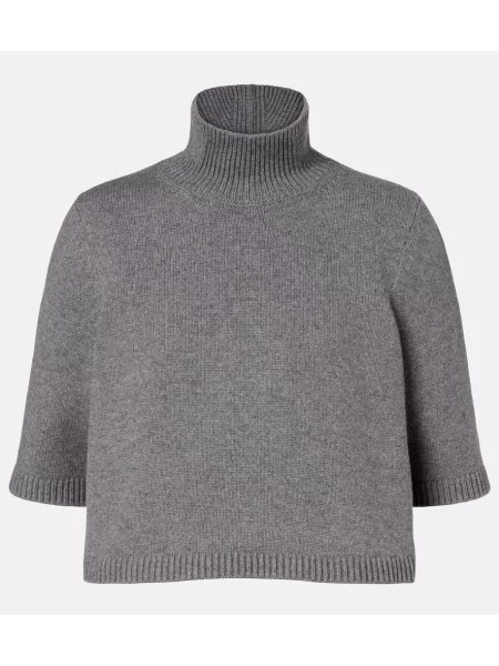 Golf golf Alaïa z kaszmiru o krotszym kroju szary