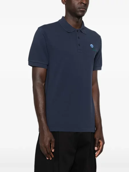Tricou polo Kenzo cu broderie albastru