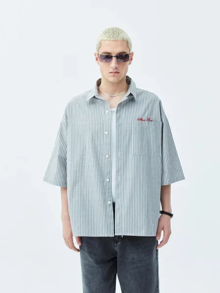 VAMOS CLO Košile Sherman' šedá