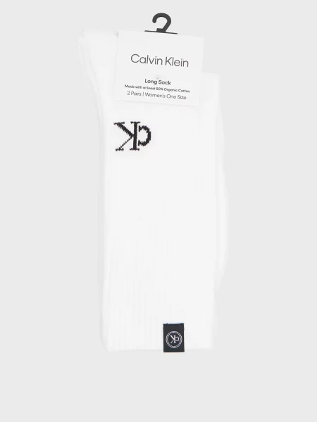 Шкарпетки Calvin Klein з лого білі