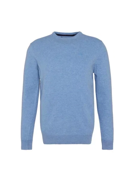 Sweter Barbour z okrągłym dekoltem niebieski