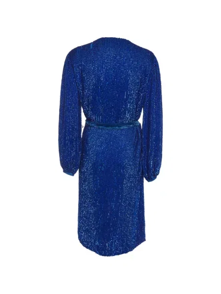 Rochie midi Retrofete cu paiete plic albastru