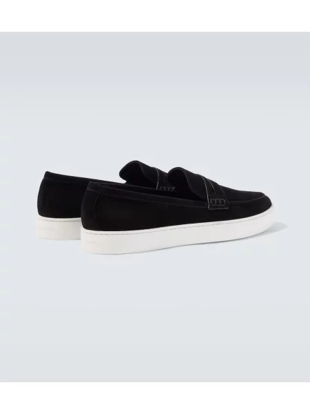Pantofi loafer Manolo Blahnik din piele de căprioară negru