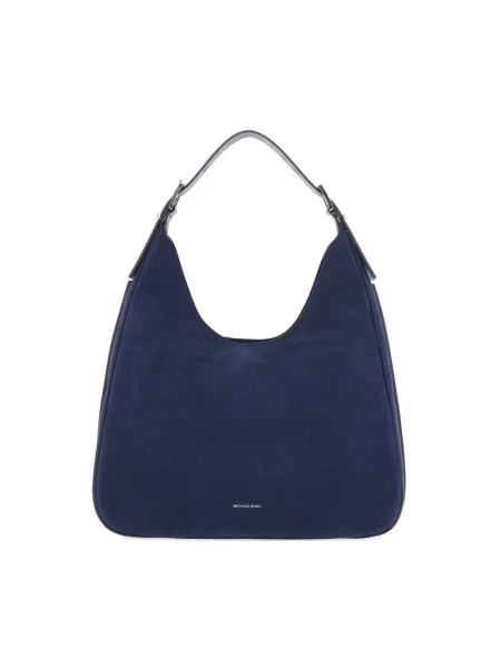 Torebka hobo Michael Kors z nubuku niebieska