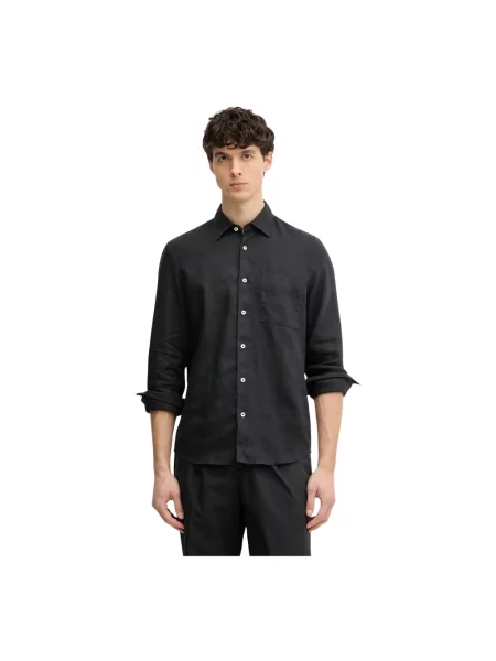 Marc O'polo Koszula Lniana Regular Fit schwarz czarna