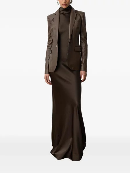 Geanta de piele Ralph Lauren Collection maro