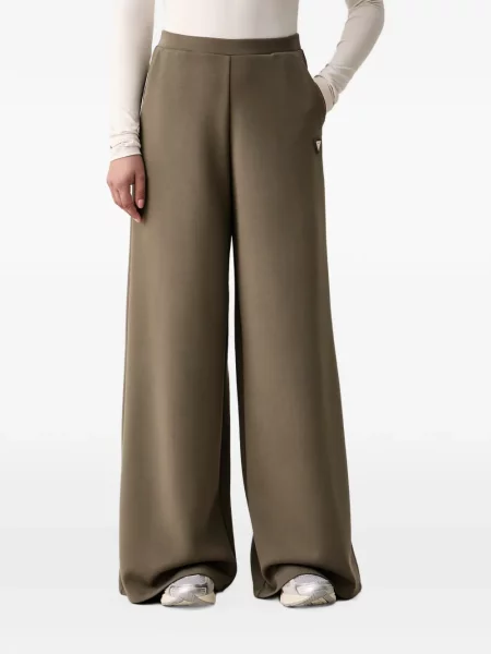 Pantaloni Guess alergare cu autograf verde