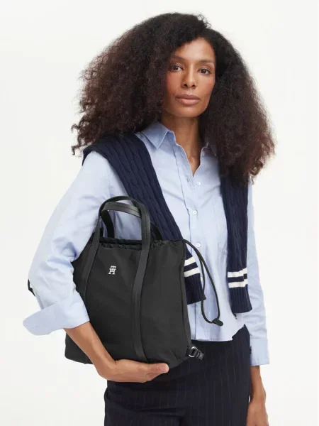 Ruksak Tommy Hilfiger Th Soft Nylon Tote/Backpack crna