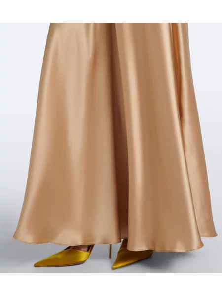 Rochie Rodarte din satin bej