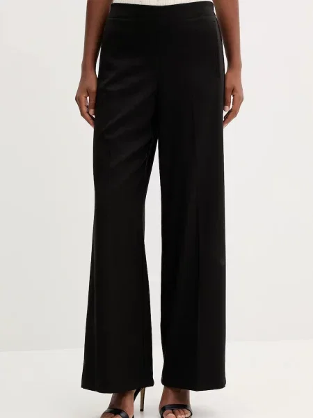 Marella pantaloni Emme by Marella drept high waist negru