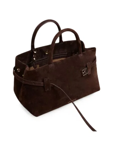 Τσάντα shopper Manu Atelier σουέτ καφέ