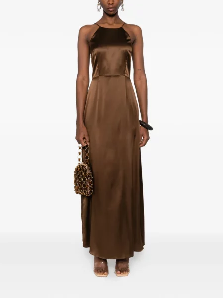 Rochie maxi The Garment de costum maro