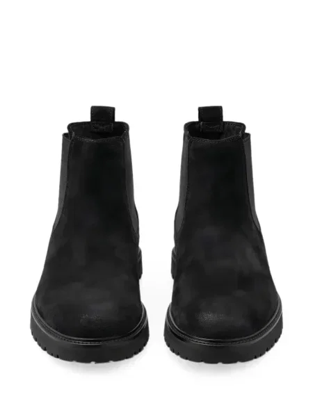 Botine chelsea Doucal's din piele de căprioară negru