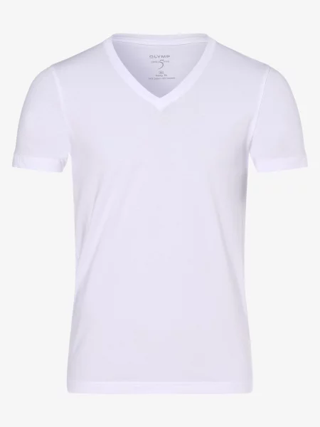 Olymp T-Shirt Level Five Body Fit weiss biała