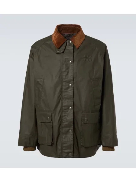 Geacă Miu Miu de catifea cord verde