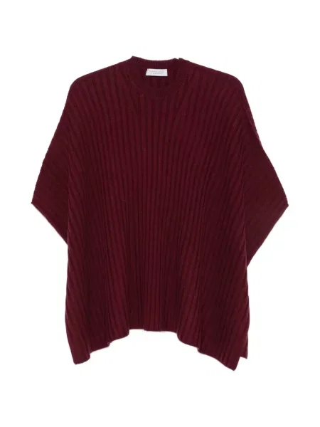 Poncho Gabriela Hearst tricotate roșu