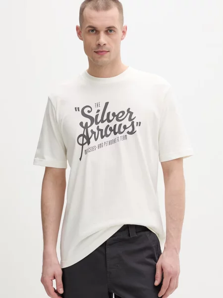 Adidas tričko x Mercedes béžové