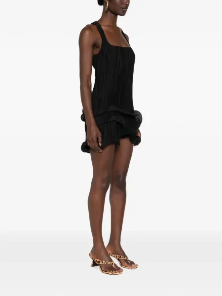 Rochie mini Cult Gaia cu volane negru