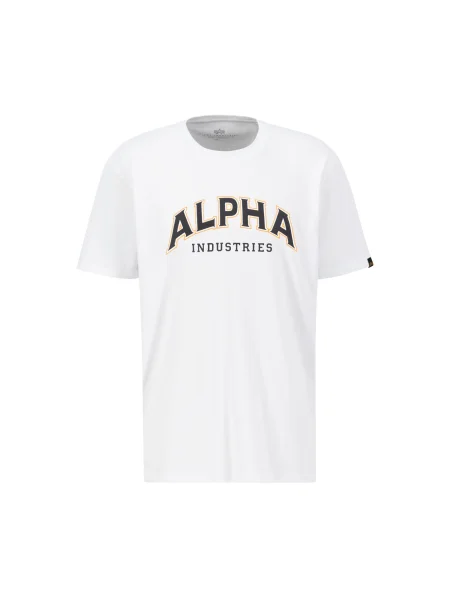 ALPHA INDUSTRIES Majica College narančasta / crna bijela