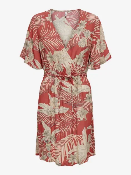 Sukienka Only garniturowa brązowa