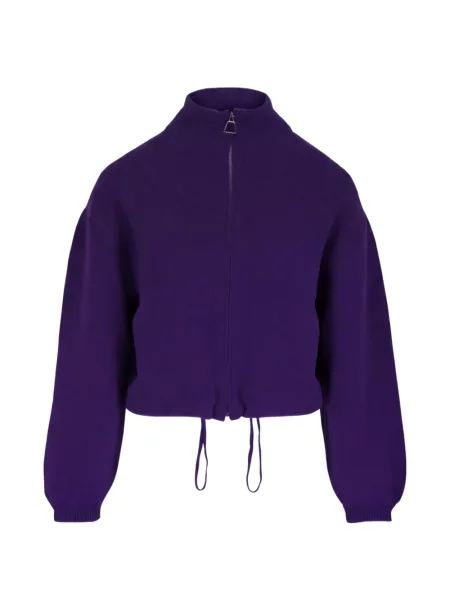 Cardigan Akris cu cordon violet