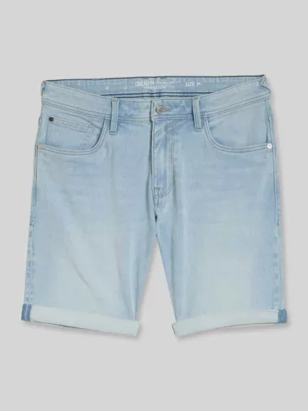 Szorty jeansowe o kroju slim fit z mieszanki bawełny model TTPIERS SLIM' Tom Tailor Denim