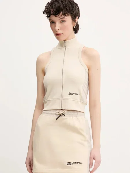 Tricou Karl Lagerfeld Jeans bej