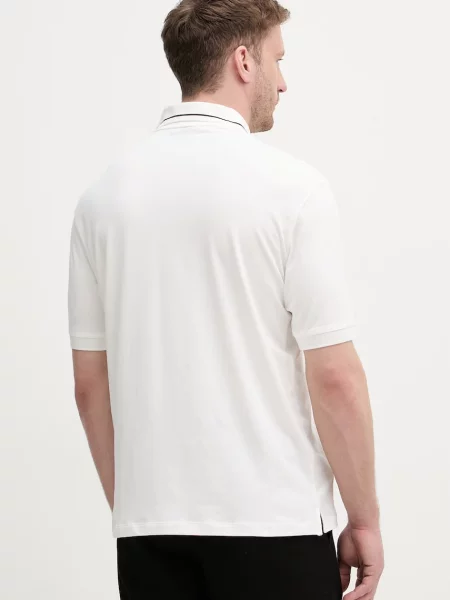 Armani Exchange polo z bawełną biała