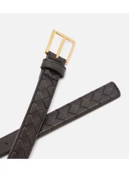 Cu centură curea Bottega Veneta din piele maro