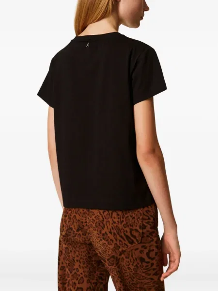 Tricou Twinset cu broderie negru