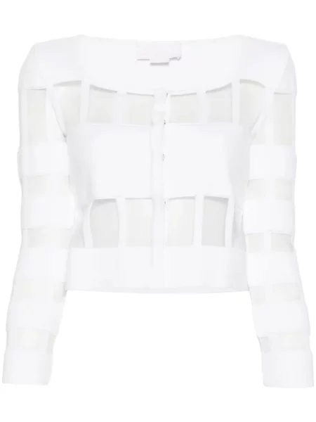 Cardigan Genny plasă alb