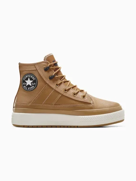 Kožené nepromokavé tenisky Converse Chuck Taylor All Star šedé