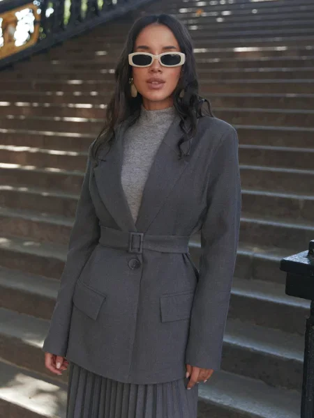 Піджак Seventeen темно-сірий бавовна/віскоза сірий