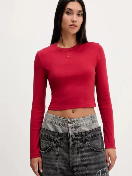 HUGO Bluza Slim Fit rdeča