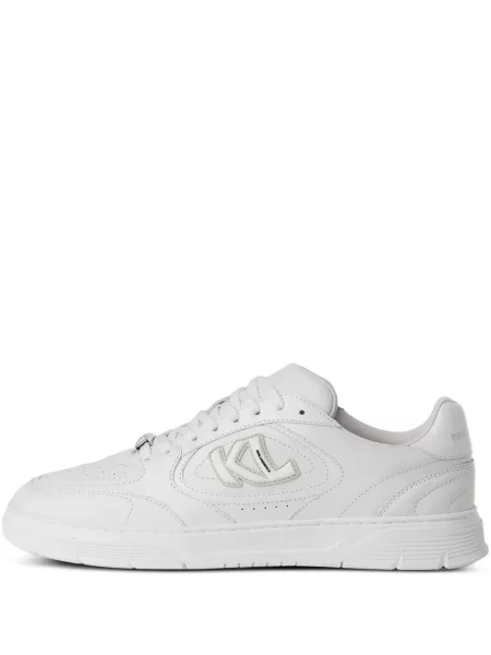 Sneakerși Karl Lagerfeld Jeans cu șireturi din dantelă alb