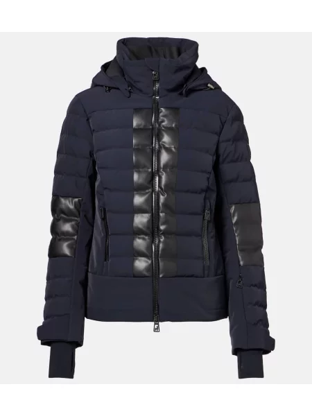 Usnjena smučarska jakna Toni Sailer črna