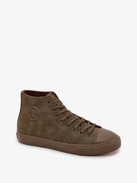Trampki Big Star skórzane ocieplane khaki