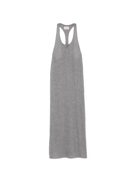 Rochie maxi Patrizia Pepe de lână de costum gri