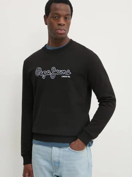 Суитчър Pepe Jeans с принт черно