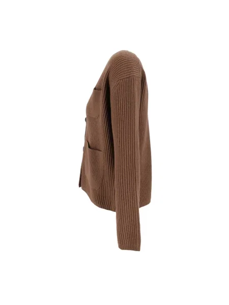 Kardigan Max Mara Studio wełniany brązowy