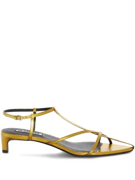 Sandale Jil Sander din piele galben