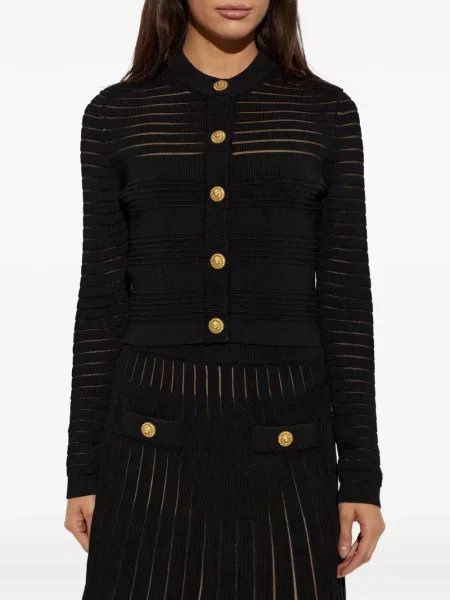 Cardigan Balmain cu dungi negru
