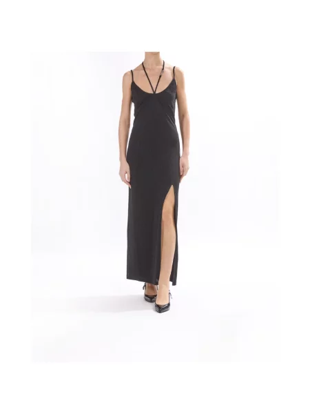Sukienka Karl Lagerfeld z dekoltem halter czarna
