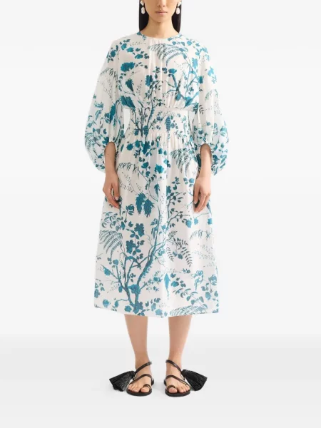 Rochie midi Erdem cu imagine alb