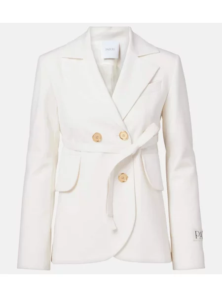 Marynarka Patou wełniana dwurzędowa biała