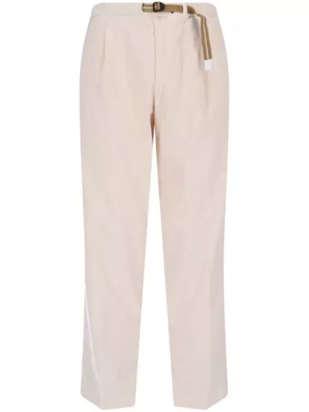 Pantaloni White Sand de catifea cord alb
