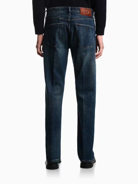 Прямые джинсы Emporio Armani синие