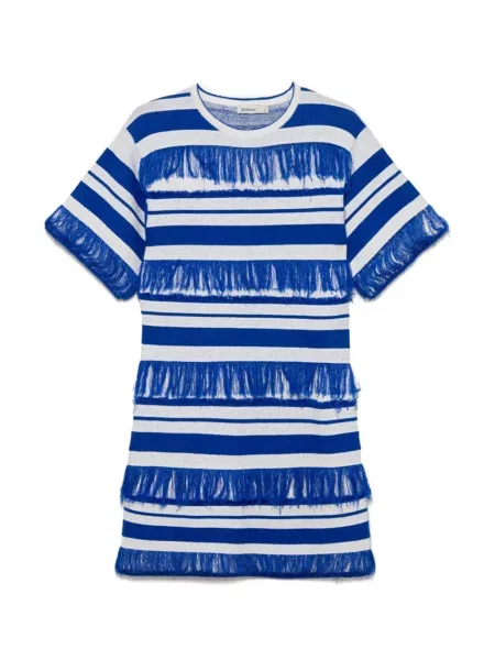Rochie Simkhai cu franjuri de costum albastru